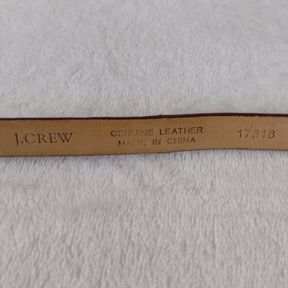 J. Crew Faux Tortoise Shell Narrow Leather Belt Medium - Picture 2 of 8
